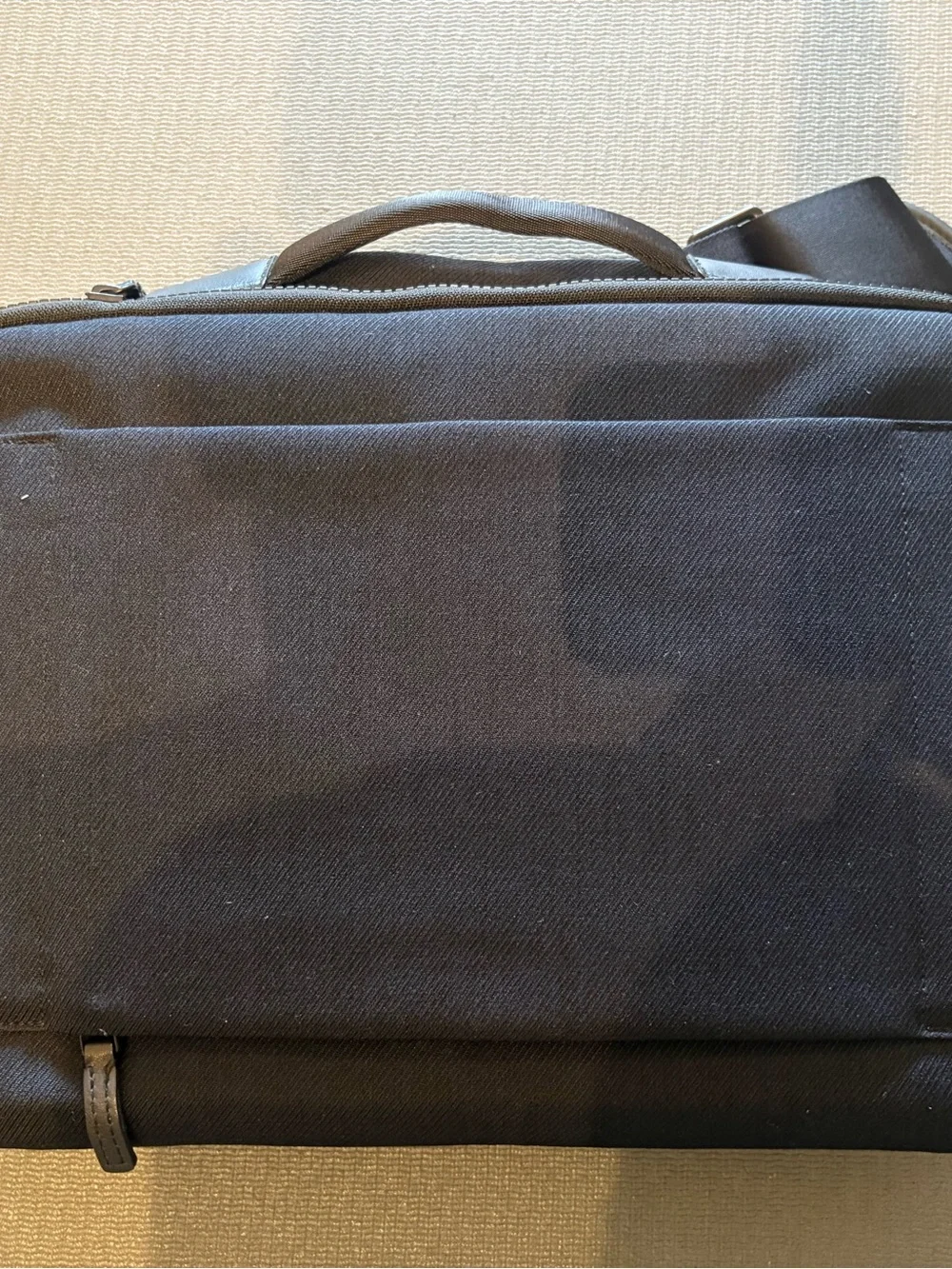 Timbuk2 Black Nylon and Leather Messenger Bag